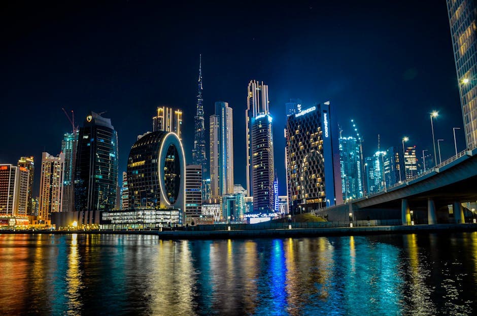 Dubai Marina at night
