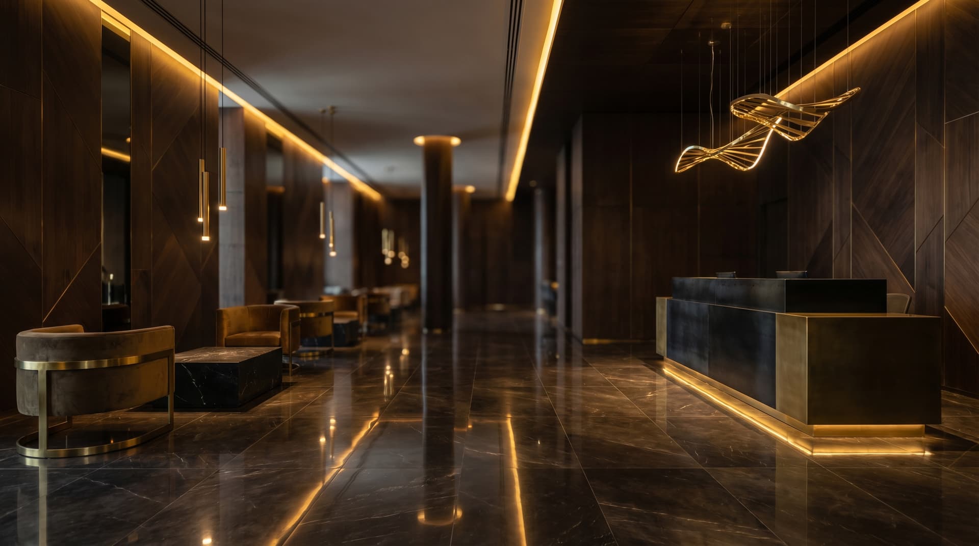 Hospitality operations assessment — premium Dubai hotel lobby interior
