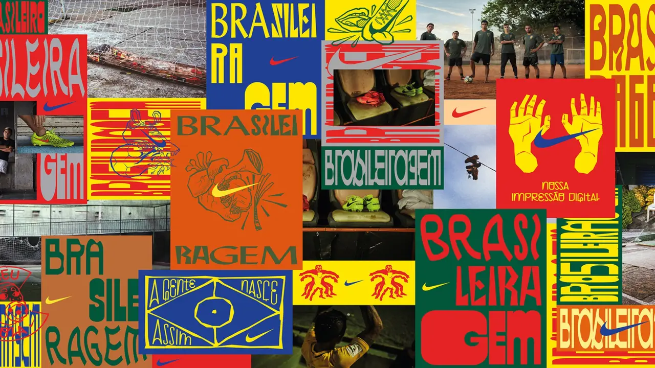 A wall of Brasileiragem artist-designed posters