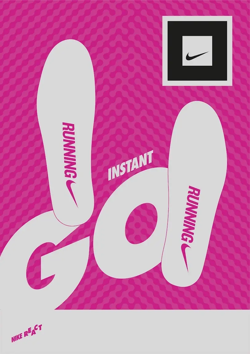 Instant Go Nike React poster, localized to So Vai for Brazil