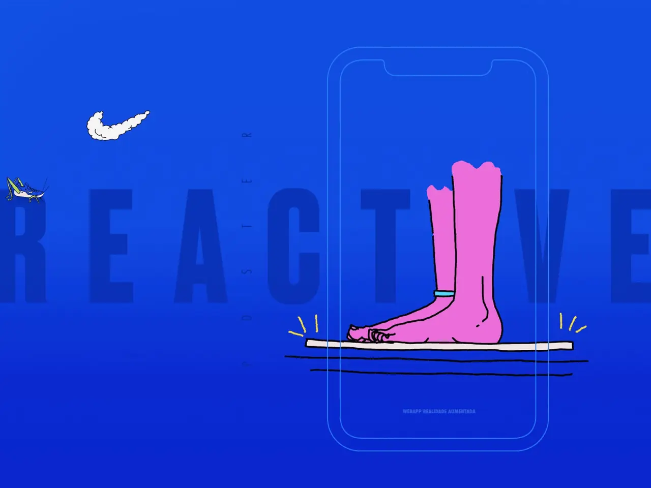 Nike React shoe with the Reactive Poster augmented reality experience